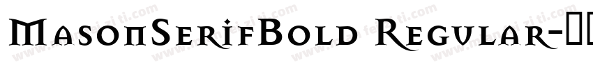 MasonSerifBold Regular字体转换